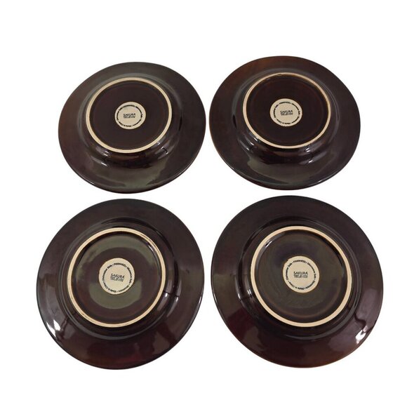 Sakura Port of Call Pinwheel 8” Stoneware Salad Luncheon Plates – Set of 4 - Picture 2 of 14